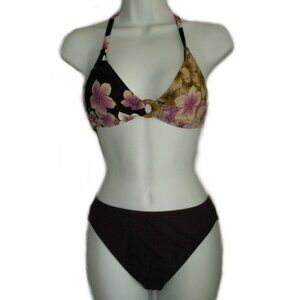 BECCA INC Purple Floral Bikini - Sz S - NEW